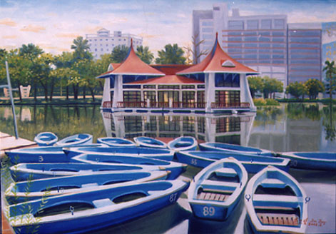 中山公園（油畫）：這是2002年所繪製的油畫作品。