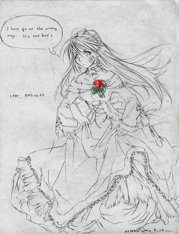 消失中的王子：懶吧~親愛的玫瑰….，我畫的這一系列這少女的故事….都挺亂七八糟的，第三張不知道要不要投過來….||||||