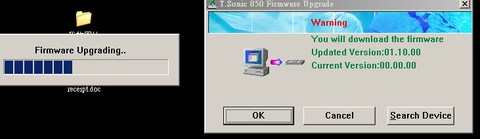 T.Sonic 850 MP3 FW 1.1/1.3/1.44/2.01 軔體更新 ＆ MTV converter