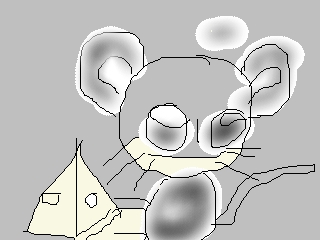 the  mouse eat a cheese