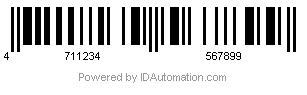 商品標準碼 EAN-13/ENA-8 Barcode 條碼產生器