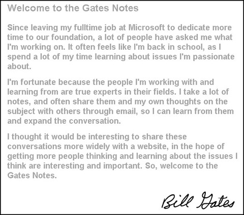 蓋茲的筆記 Gates Notes