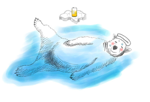 如果北極熊喜歡泡溫泉