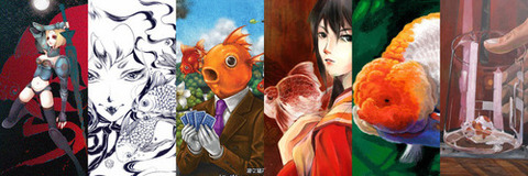 金魚圖片、金魚插畫、金魚漫畫插圖美術 - Goldfish Artworks