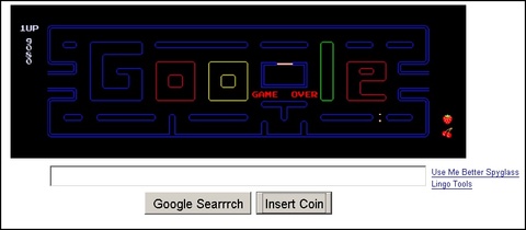 Google 首頁慶祝 PAC-MAN（小精靈） 三十週年