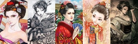 藝妓圖、藝妓插畫、花魁插圖 - Geisha Illustration/Artwork