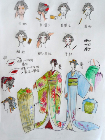 繪畫日本教材---藝伎舞伎篇