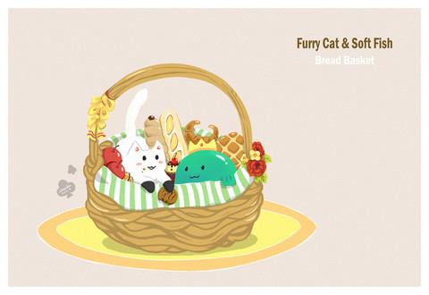 毛貓和軟魚 - 麵包籃子