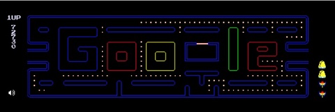 Google 首頁慶祝 PAC-MAN（小精靈） 三十週年