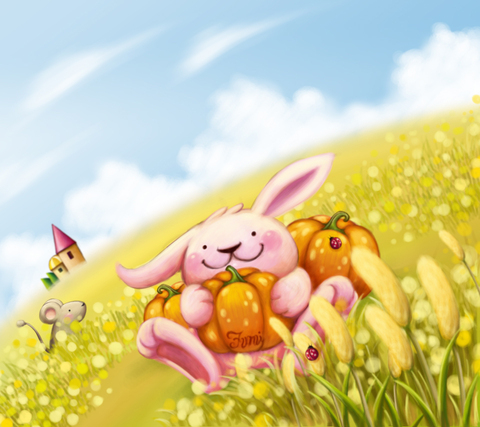 粉紅兔與甜南瓜 🎃
