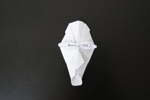 纸色恋曲原创折纸作品折纸面具大惊失色