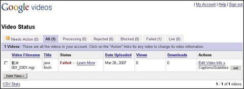Google Video 2011/4/29 停止播放服務，5/13 停止下載備份