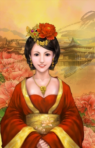 中國古代 四大美人之貴妃賞花