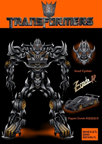 ●【Transformers變形金剛トランスフォーマー -狂派/Decepticons-Pagani Zonda R超級
