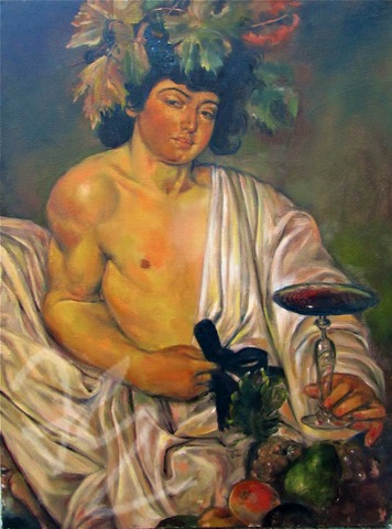 Hand Painted Replica "Bacchus (Caravaggio)" Oil Pai