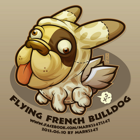 Flying French Bulldog-飛天法鬥