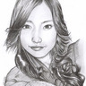 素描作品-韓國女生