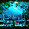 城裡的月光-弦月下的燈火-清晰版