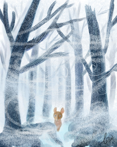森林中的小狐狸