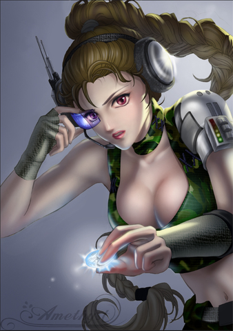 科技迷彩女戰士