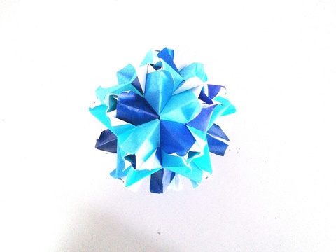 纸色恋曲原创圣诞折纸花球（四）