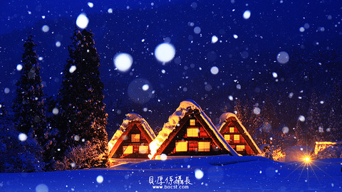 日本【冬天合掌村點燈】幻の夢月夜。