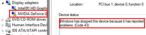 Windows 10: Resolve Error code 43 nVidia 730M/740M/750M/760M