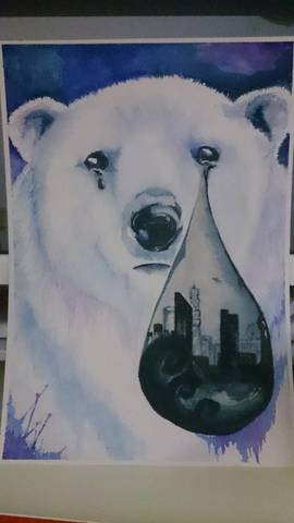 北極熊/水彩