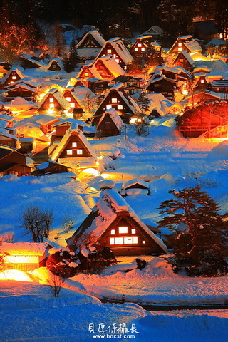 日本【冬天合掌村點燈】遇好天氣就是要夜拍～不然要幹嘛？