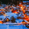 日本【冬天合掌村點燈】仰望星空。瞭望童話村！