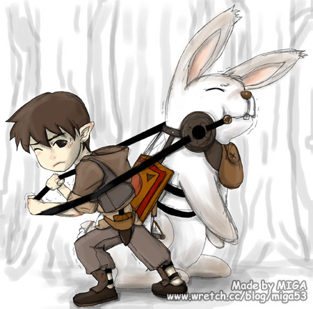 小男孩與倔兔子