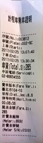 台北火車站計程車價格