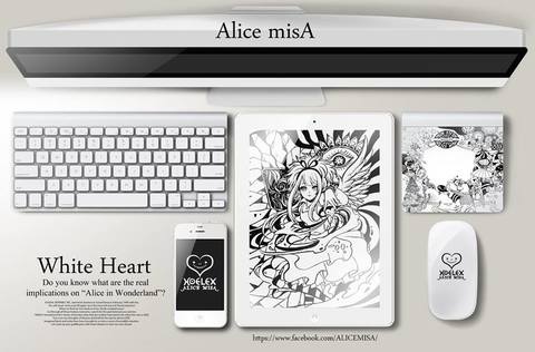 ALICE MISA心夢少女-White heart純白之心-插畫結合高科技產品