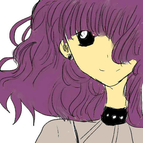 紫色頭髮的女孩