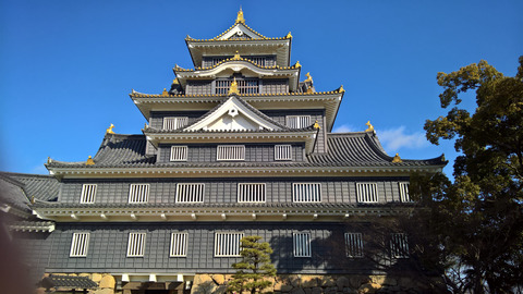「岡山城」晴冬快拍：2018/02/18 (2) Okayama Castle  sunny day
