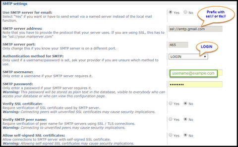 PHPBB3 Email settings using Gmail as SMTP (phpbb3.2.2 works)