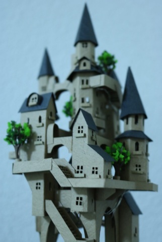 晴季 紙雕作品：城堡 Castle Paper Art
