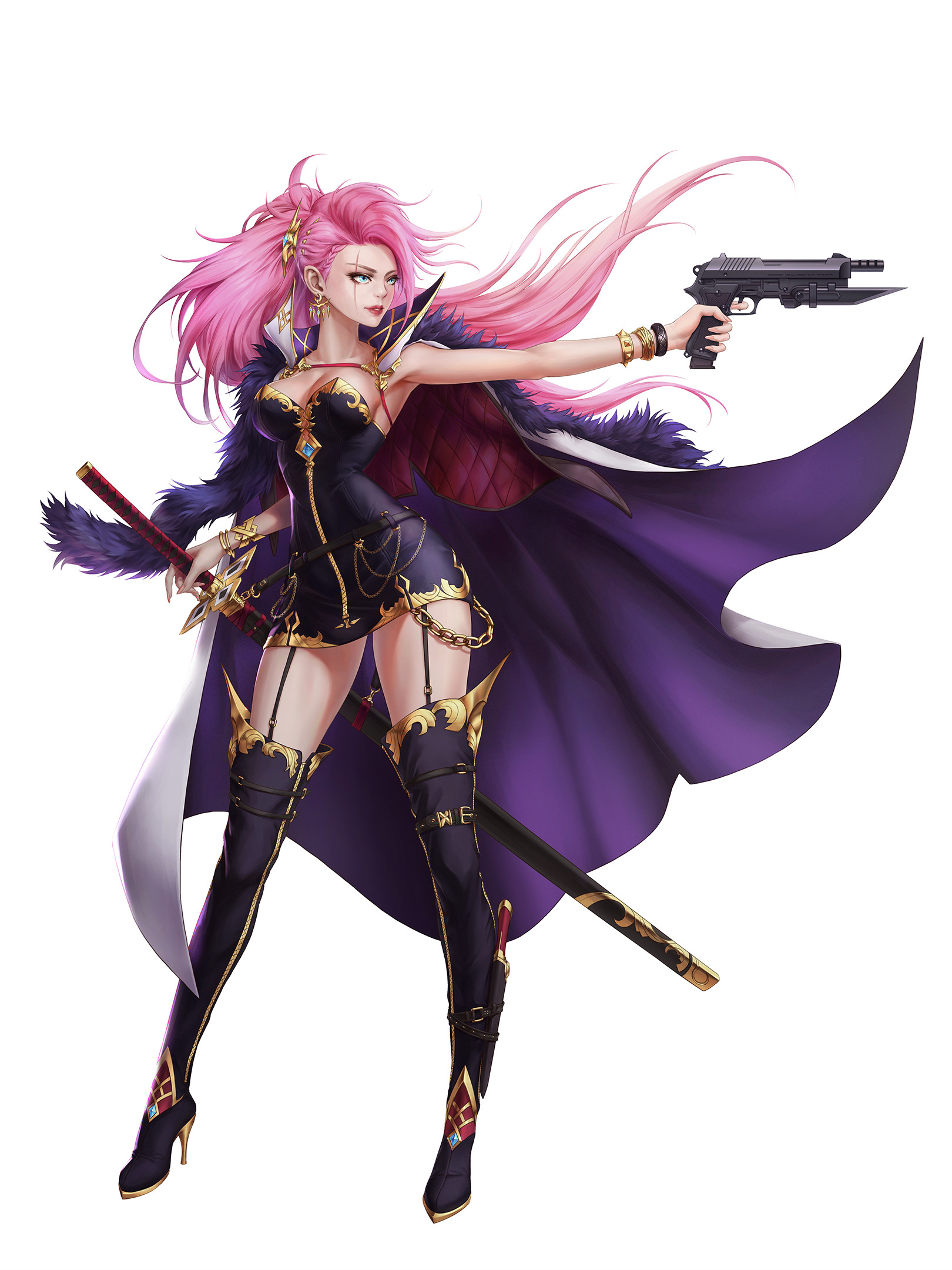 Pink hair female warrior.jpg