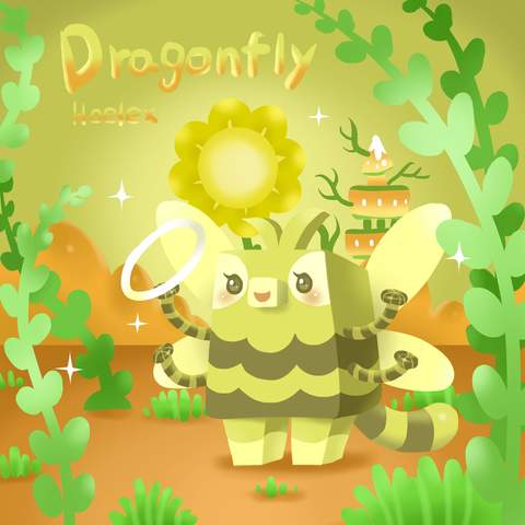●【DODO ZOO 方塊動物 Dragonfly】"蜻蜓環舞者"(蜻蜻)