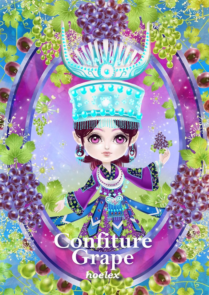 ★【水果果醬畫框Confiture系列】 Fruit Confiture Fairy 葡萄Vitis -hoelex.jpg