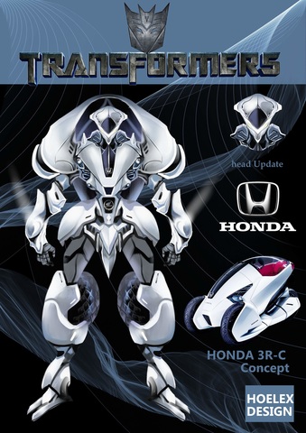 ★【Hoelex機械人Robot系列】トランスフォーマーTransformers變形金剛-本田三輪電動概念車(HONDA
