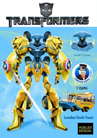 ★【Hoelex機械人Robot系列】トランスフォーマーTransformers變形金剛-英國水陸兩棲車 UK DUKW