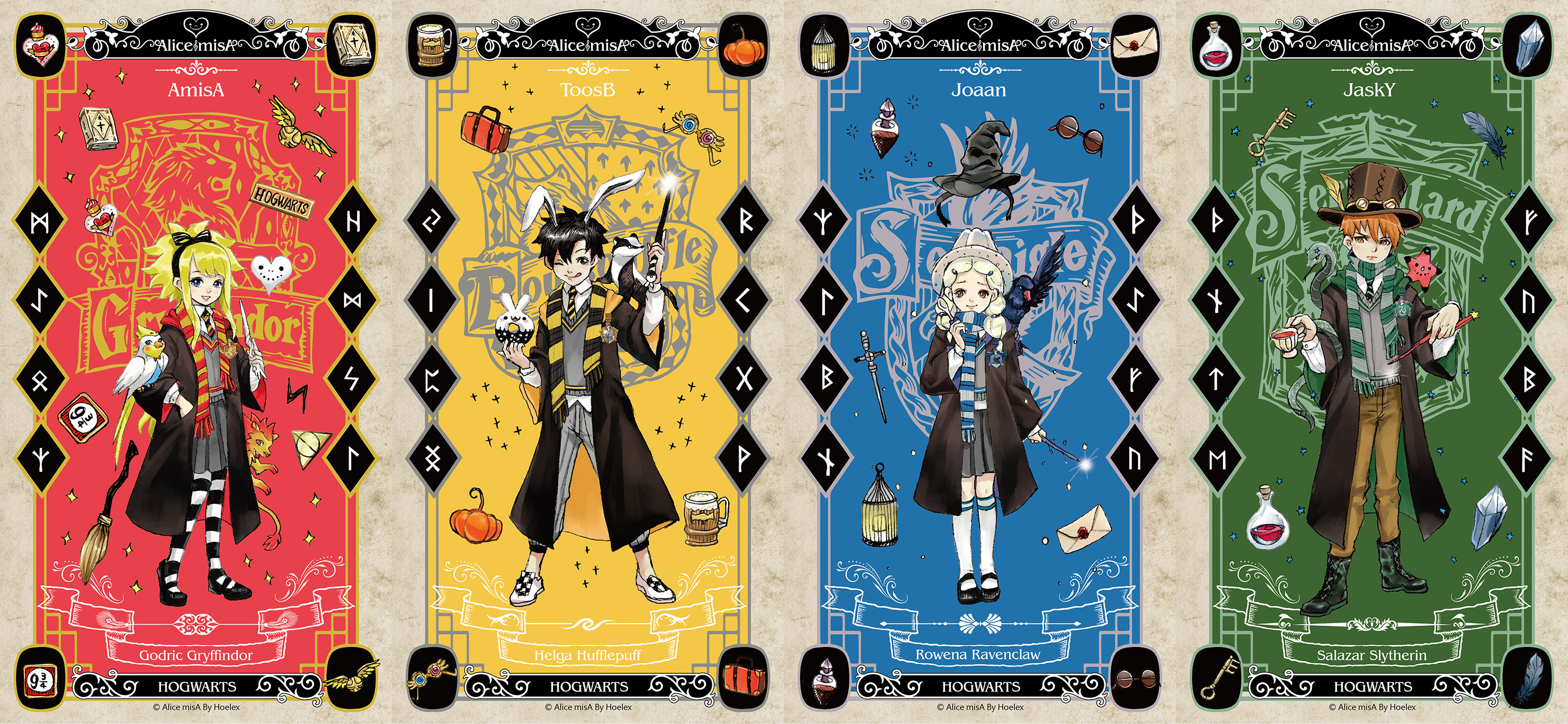 Alice misA-AmisA愛米莎霍格華茲魔法學院服裝-卡牌設計-AmisA-Hoelex(四組卡片).jpg