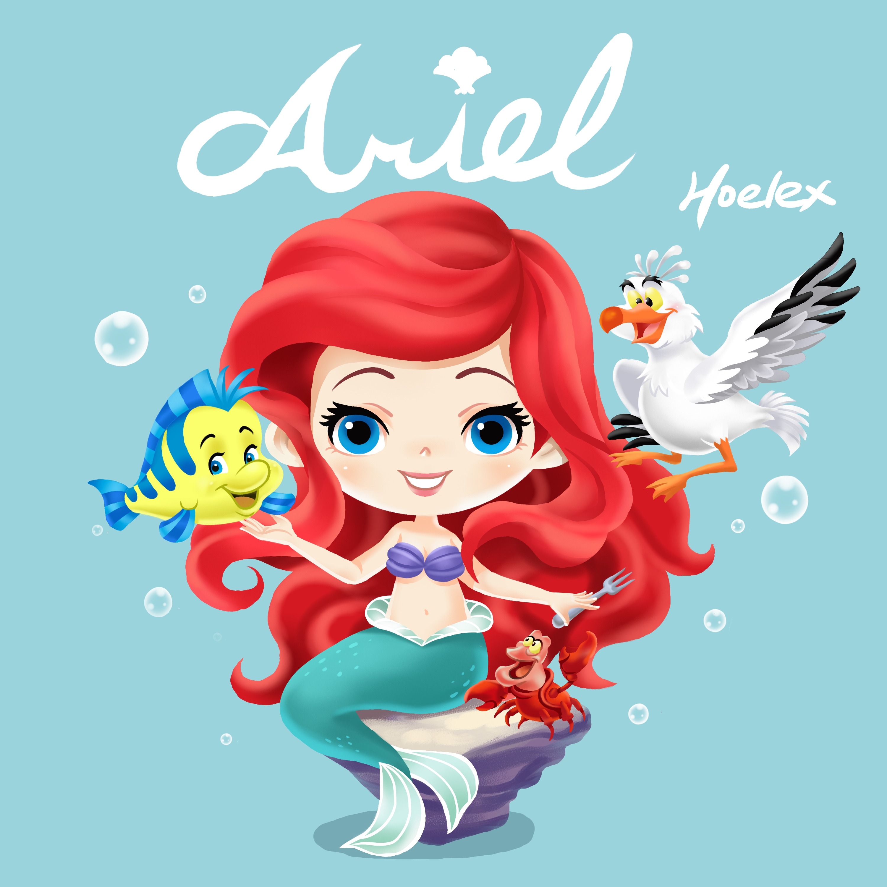 二等身Q版-The Little Mermaid小美人魚-Ariel愛麗兒-HOELEX.jpg