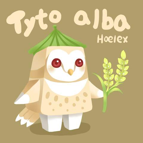 【DODO ZOO 方塊動物-Tyto alba】"穀倉貓頭鷹稻穗”(穀穀GuuGuu)