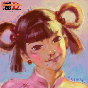中華格鬥娘作畫工具：PaintBBS：這是在日本一位畫家的網站，看到很多人都畫流鼻血的女孩 (似乎是有鼻血少女聯盟) ，所以好