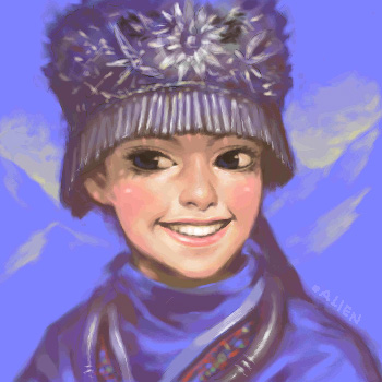 中國苗族少女作畫工具：PaintBBS：喜歡原住民跟遊牧民族 