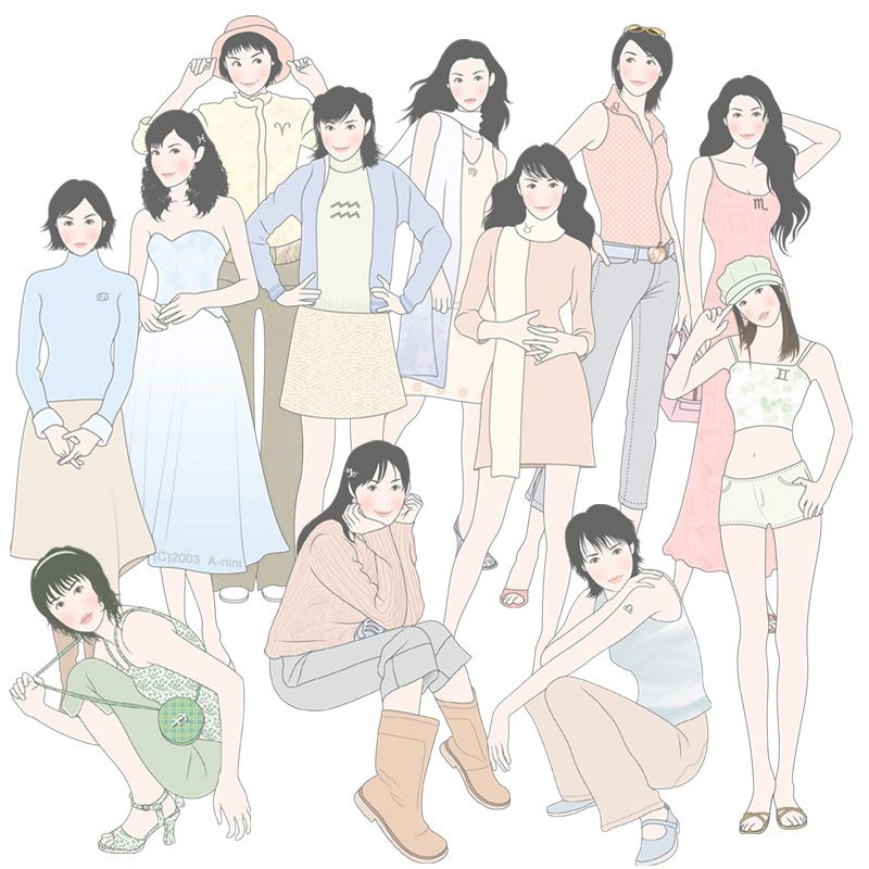 12星座Girl ：星座主題圖