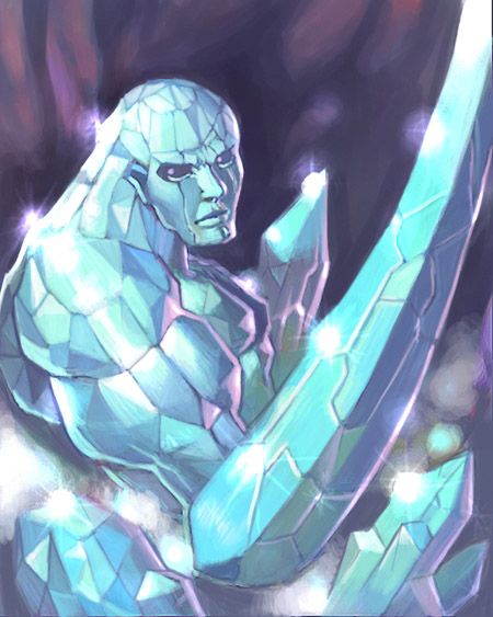 【水晶魔人】，ㄟ...這一張就坎坷多了，第一次線上繪，第二次,第三次...最後又用第一次的圖修，總之，就這樣。
