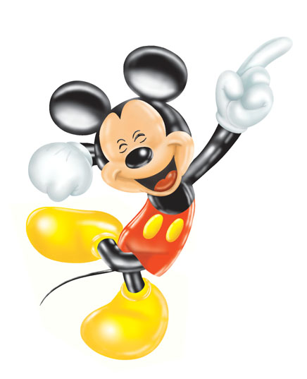 mickey mouse：用photoshop噴的